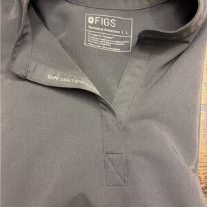 FIGS Women's Grey Rafaela Scrub Top Large